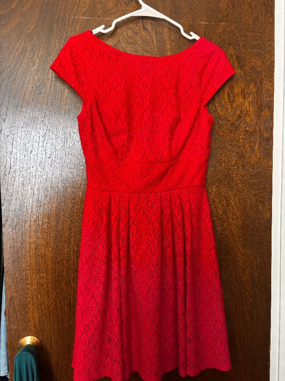 textured lace overlay dress ❤️ A-Line